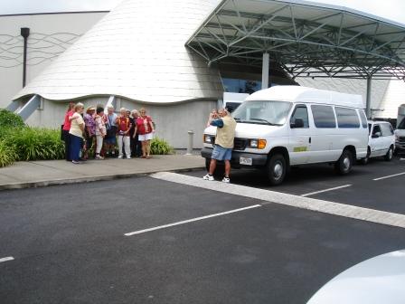 Tourists in Hilo at 'Imiloa